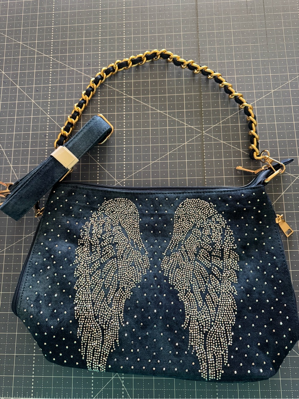 Rhinestone angel wing purse! BRAND NEW!
